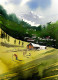 Village On Slope Hills (ART-8987-101700) - Handpainted Art Painting - 10 in X 14in