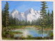 River Side Miuntain (ART-7855-101712) - Handpainted Art Painting - 24 in X 18in