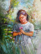 Little Angel (ART-1038-101720) - Handpainted Art Painting - 24in X 30in