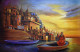 Varanasi Ghat (ART-1038-101827) - Handpainted Art Painting - 32 in X 21in