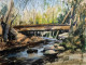 Bridge (ART-7901-101849) - Handpainted Art Painting - 14 in X 11in