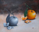 Orange (ART-8857-101881) - Handpainted Art Painting - 11in X 9in