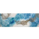 Ocean And Golden Waves (ART-5105-101943) - Handpainted Art Painting - 24 in X 9in