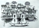 The Spiritual Sketch Of Banaras (ART-1313-102015) - Handpainted Art Painting - 11in X 8in