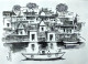 The Spiritual City Of Banaras (ART-1313-102015) - Handpainted Art Painting - 11in X 8in