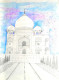 The Taj Mahal (PRT-7784-102022) - Canvas Art Print - 35in X 48in