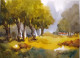 Landscape (ART-8170-102109) - Handpainted Art Painting - 28in X 22in