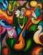 Saraswati (ART-15484-102086) - Handpainted Art Painting - 24in X 30in