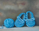 Wool Shoes (ART-8857-102228) - Handpainted Art Painting - 11in X 9in
