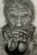Pensive (ART-15584-102207) - Handpainted Art Painting - 11in X 15in