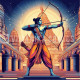 Shri Ram Ram Mandir (PRT-6845-102491) - Canvas Art Print - 30in X 30in
