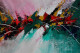 Waves, Abstract, 18x12 In, Acrylic On Textured Paper - 129 (ART-15639-102666) - Handpainted Art Painting - 18in X 12in