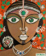Tribal Lady(White Lips) (PRT-8079-102820) - Canvas Art Print - 20in X 24in