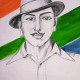 Bhagat Singh (ART-8875-102846) - Handpainted Art Painting - 11in X 14in