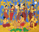 Musical Festivity (ART-3324-102947) - Handpainted Art Painting - 60in X 48in