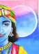 Lord Krishna (ART-15689-102948) - Handpainted Art Painting - 9in X 12in