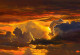 The Saffron Clouds (PRT-15676-102933) - Canvas Art Print - 18in X 12in