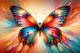 Fluttering Ephemera: Textured Butterfly Amidst Chaos (PRT-15697-103021) - Canvas Art Print - 30in X 20in