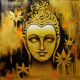 Golden Buddha (ART-15659-103028) - Handpainted Art Painting - 36in X 36in