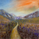 Distant Hills (ART-8841-103064) - Handpainted Art Painting - 11in X 11in