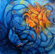 STAY IN MY ORBIT (ART-8691-103099) - Handpainted Art Painting - 24in X 24in