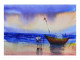 "Sailing Serenity"/ Watercolor Painting (ART-7389-103169) - Handpainted Art Painting - 15in X 11in