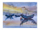 "Sailing Serenity"/ Watercolor Painting" (ART-7389-103173) - Handpainted Art Painting - 13in X 10in
