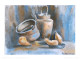 "Watercolor Still Life Painting" (ART-7389-103166) - Handpainted Art Painting - 14in X 10in