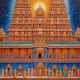 Harmony In Heritage: Ajyadha Ram Mandir Madhubani Painting (ART-15561-103291) - Handpainted Art Painting - 10in X 10in
