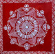 Aipan Mandala (ART-15599-103335) - Handpainted Art Painting - 8in X 8in