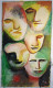 Dead Faces (ART-2828-103377) - Handpainted Art Painting - 9in X 16in
