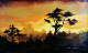 Handmade Nature Landscape Acrylic Painting - Vibrant Forest Scenery (ART-15795-103355) - Handpainted Art Painting - 36in X 24in