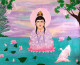 Kuan Yin (ART-15598-103402) - Handpainted Art Painting - 47in X 41in