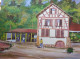 Near Rhine Falls (ART-8343-103451) - Handpainted Art Painting - 24in X 18in