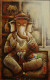 GANAPATI (ART-15797-103518) - Handpainted Art Painting - 30in X 48in