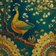 Peacock105 (PRT-9087-103681) - Canvas Art Print - 24in X 24in