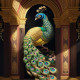 Peacock85 (PRT-9087-103661) - Canvas Art Print - 24in X 24in