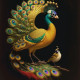 Peacock96 (PRT-9087-103672) - Canvas Art Print - 24in X 24in