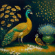 Peacock112 (PRT-9087-103688) - Canvas Art Print - 24in X 24in