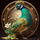 Peacock92 (PRT-9087-103668) - Canvas Art Print - 24in X 24in
