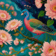 Peacock70 (PRT-9087-103646) - Canvas Art Print - 24in X 24in
