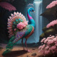 Peacock52 (PRT-9087-103628) - Canvas Art Print - 24in X 24in