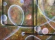 Bubbles Abstract Painting (ART-8800-103717) - Handpainted Art Painting - 36in X 18in