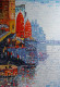 Banaras Ghat Painting (ART-6706-103855) - Handpainted Art Painting - 35in X 42in