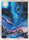 Skylines At Night (ART-8077-103842) - Handpainted Art Painting - 16in X 22in