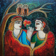 Elernal Love (ART-5103-103856) - Handpainted Art Painting - 24in X 24in