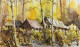 Summer Homes 1 (ART-15877-103846) - Handpainted Art Painting - 17in X 10in
