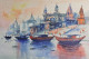 Dreams Of Varanasi, In Watercolor Digital Archival Paper Print (PRT-8658-103905) - Canvas Art Print - 18in X 12in