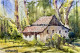 Sunny Days 1 (ART-15877-103929) - Handpainted Art Painting - 11in X 8in