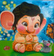 Cute Ganesha (ART-15908-103952) - Handpainted Art Painting - 18in X 18in